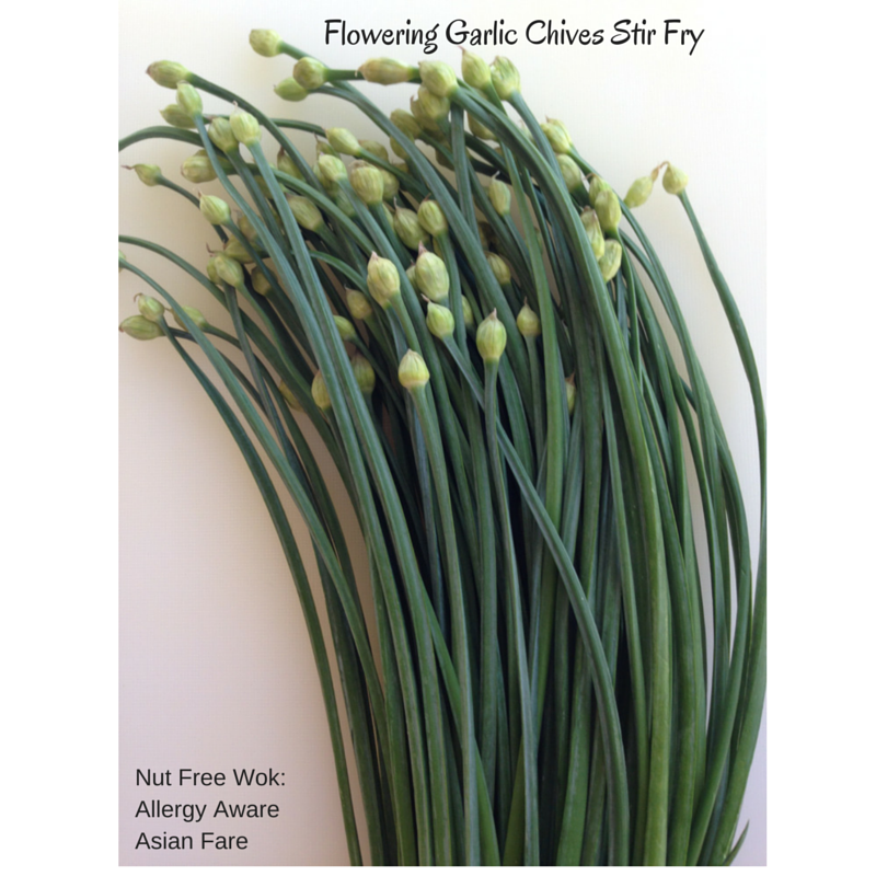 Garlic Chive Flowers Stirfry Nut Free Wok