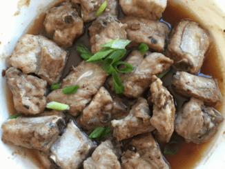 Steamed Spare Ribs with Black Bean Sauce