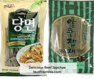 Delicious Beef Jap Chae, Nut Free Wok
