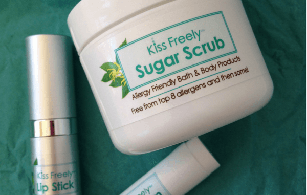 Introducing Kiss Freely kiss freely products on a green background Introducing Kiss Freely: It's All About Love by NutFreeWok.com
