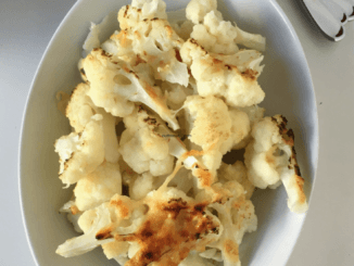 Cheesy roasted cauliflower recipe & meal plan