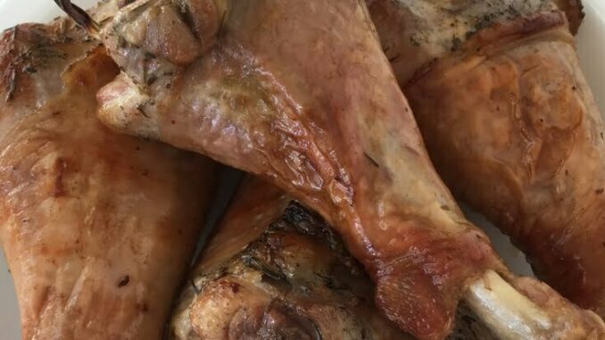 Roasted Turkey Drumsticks Roasted turkey drumsticks for everyone and Rodelle Turkey Brine review